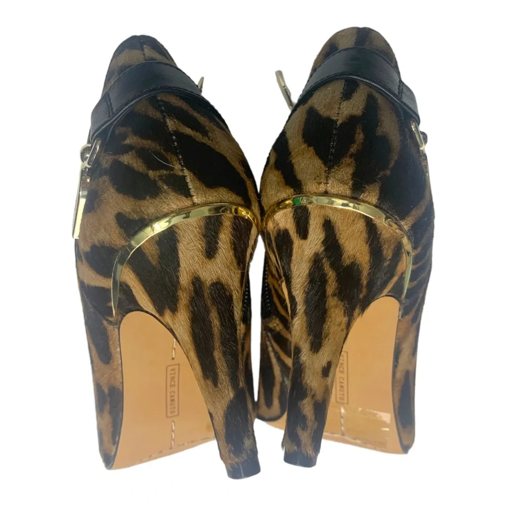 Vince Camuto New Vesela 3 cheetah  leopard‎ print ankle booties sz6 NEW